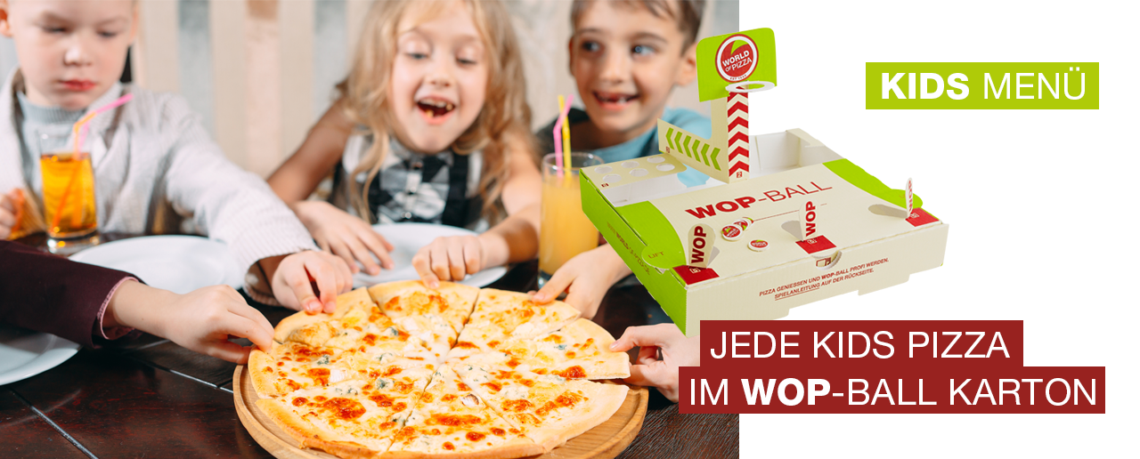 Kinderpizza in WPW-Kugelkarton.